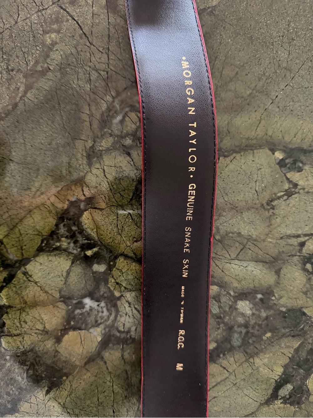 Morgan Taylor Red Python Belt M - Picture 5 of 6